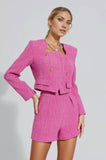 Jamie Pink Woolen Two Piece Set