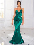 Kaia Satin Backless Gown Dress