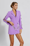 Monroe Long Sleeve Rhinestone Bows Blazer Dress