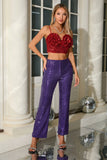 Nerys Sequin Top and Pants Two Piece Set