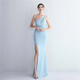 Raquel One Shoulder Cut Out Gown Dress