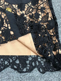 Elliana Black Lace Mini Dress