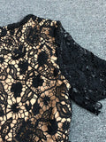 Elliana Black Lace Mini Dress