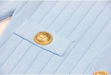 Vida V-neck Knit Cardigan with Gold Buttons
