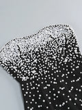 Tara Strapless Pearls Embellished Gown Dress