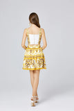 Vlada Summer Yellow Floral Two Piece Dress Set