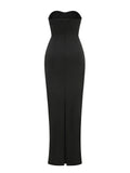 Tara Strapless Pearls Embellished Gown Dress