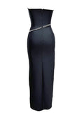 Savanna Strapless Rhinestone Bandage Gown Dress