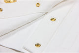 Vida V-neck Knit Cardigan with Gold Buttons