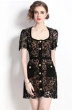 Elliana Black Lace Mini Dress