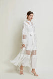 Gricely Long Sleeve Lace Patchwork Maxi Dress