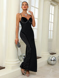 Dolly Bandage Rhinestone Gown Dress