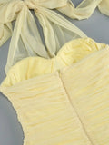 Tatti Mesh Halter Gown Dress