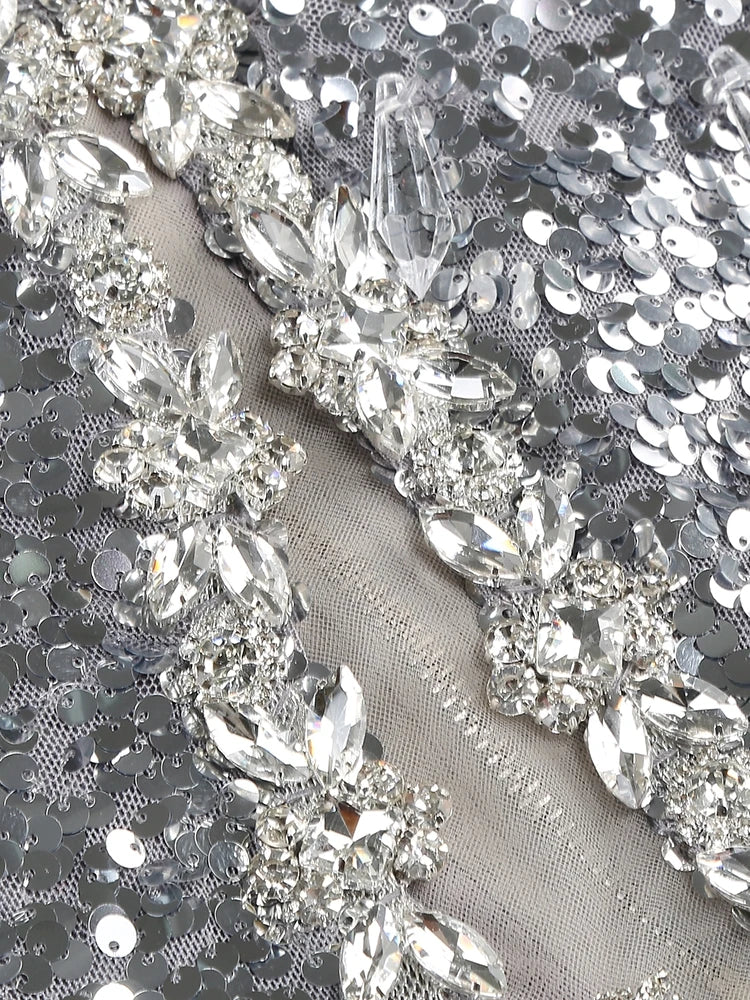 silver 2 piece dress Two-Tone Navy Half Sleeve Silver Ankle Length Mother Of Bride Dress