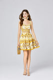 Vlada Summer Yellow Floral Two Piece Dress Set