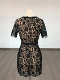 Elliana Black Lace Mini Dress