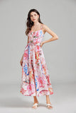 Sussane Summer Floral Belted Maxi Dress