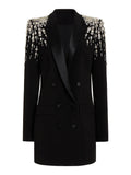 Beatrix Double Breasted Rhinestone Blazer Dress