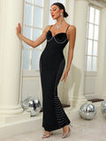 Dolly Bandage Rhinestone Gown Dress