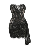 Kehlani Strapless Lace Corset Dress