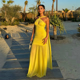 Tatti Mesh Halter Gown Dress