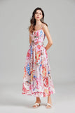 Sussane Summer Floral Belted Maxi Dress