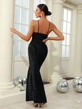 Dolly Bandage Rhinestone Gown Dress