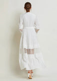 Gricely Long Sleeve Lace Patchwork Maxi Dress