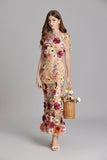 Emy Summer Flower Embroidered Lace Dress