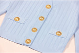 Vida V-neck Knit Cardigan with Gold Buttons