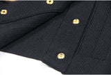 Vida V-neck Knit Cardigan with Gold Buttons