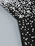 Tara Strapless Pearls Embellished Gown Dress