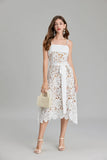 Malani Lace White Midi Dress