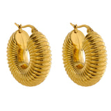 18K Gold Plated Hoop Earrings - SunsetFashionLA