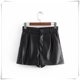 Cassandra Vegan Leather Shorts - SunsetFashionLA