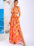 Cliodhna Halter Cut Out Gown Dress - SunsetFashionLA