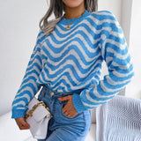 Cressida Irregular Stripe Knit Sweater - SunsetFashionLA