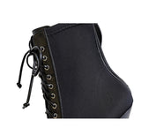 Cross Straps Pointed Toe Ankle Boots - SunsetFashionLA
