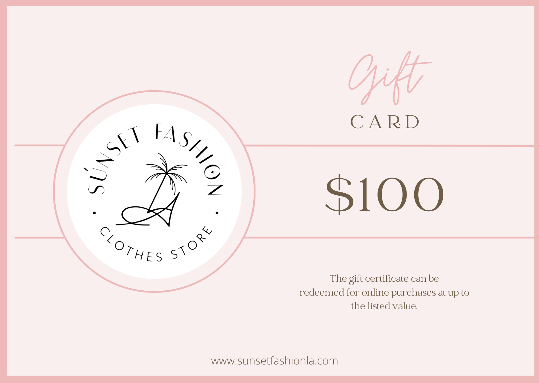 E Gift Card 100.00