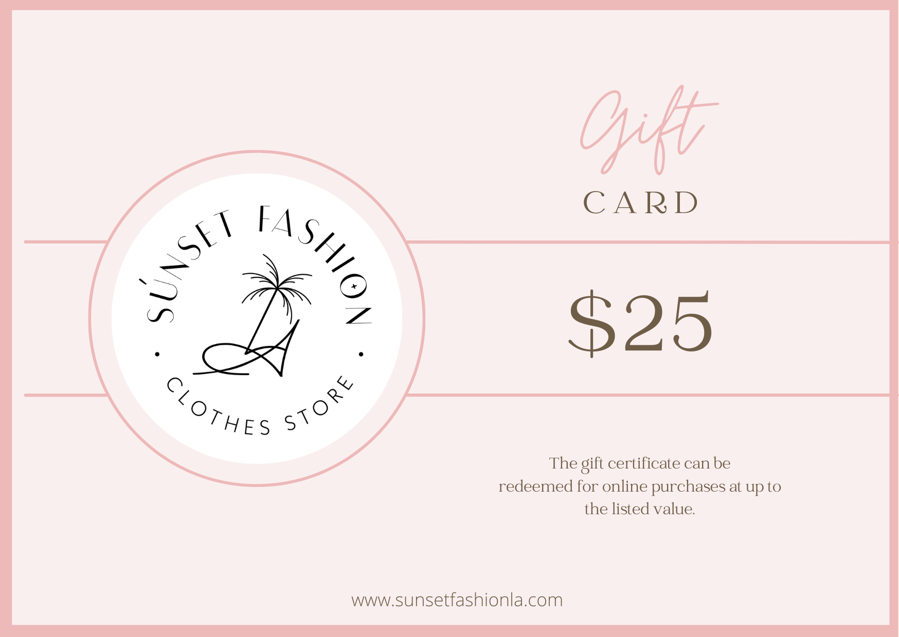 E-Gift Card - SunsetFashionLA