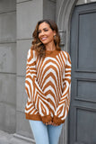 Elopen Leopard Print Knit Sweater - SunsetFashionLA