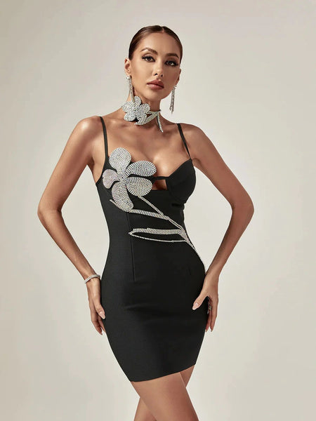 Black cut hotsell out bandage dress