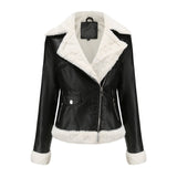 Fleece Lined Thick Warm Leather Jacket - SunsetFashionLA