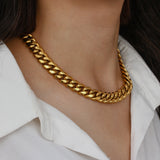 Gold Plated Chunky Necklace - SunsetFashionLA