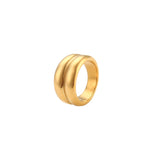 Gold Plated Double Layer Ring