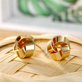 Gold Stud Earrings - SunsetFashionLA