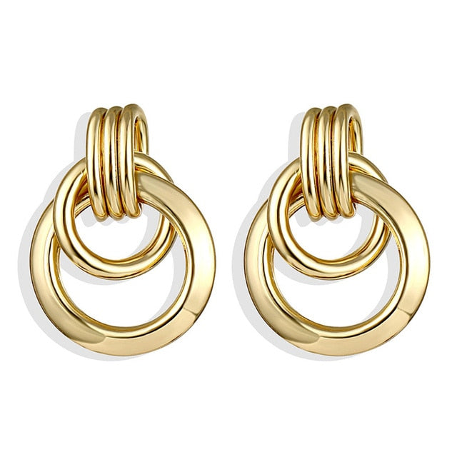 Gold Stud Earrings - SunsetFashionLA