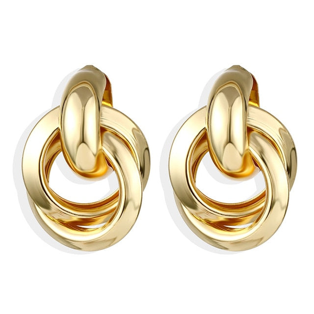 Gold Stud Earrings - SunsetFashionLA