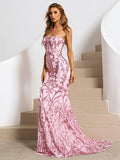 Juliett Strapless Sequin Gown Dress - SunsetFashionLA