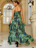 Layana Cut Out Ruffle Gown Dress - SunsetFashionLA